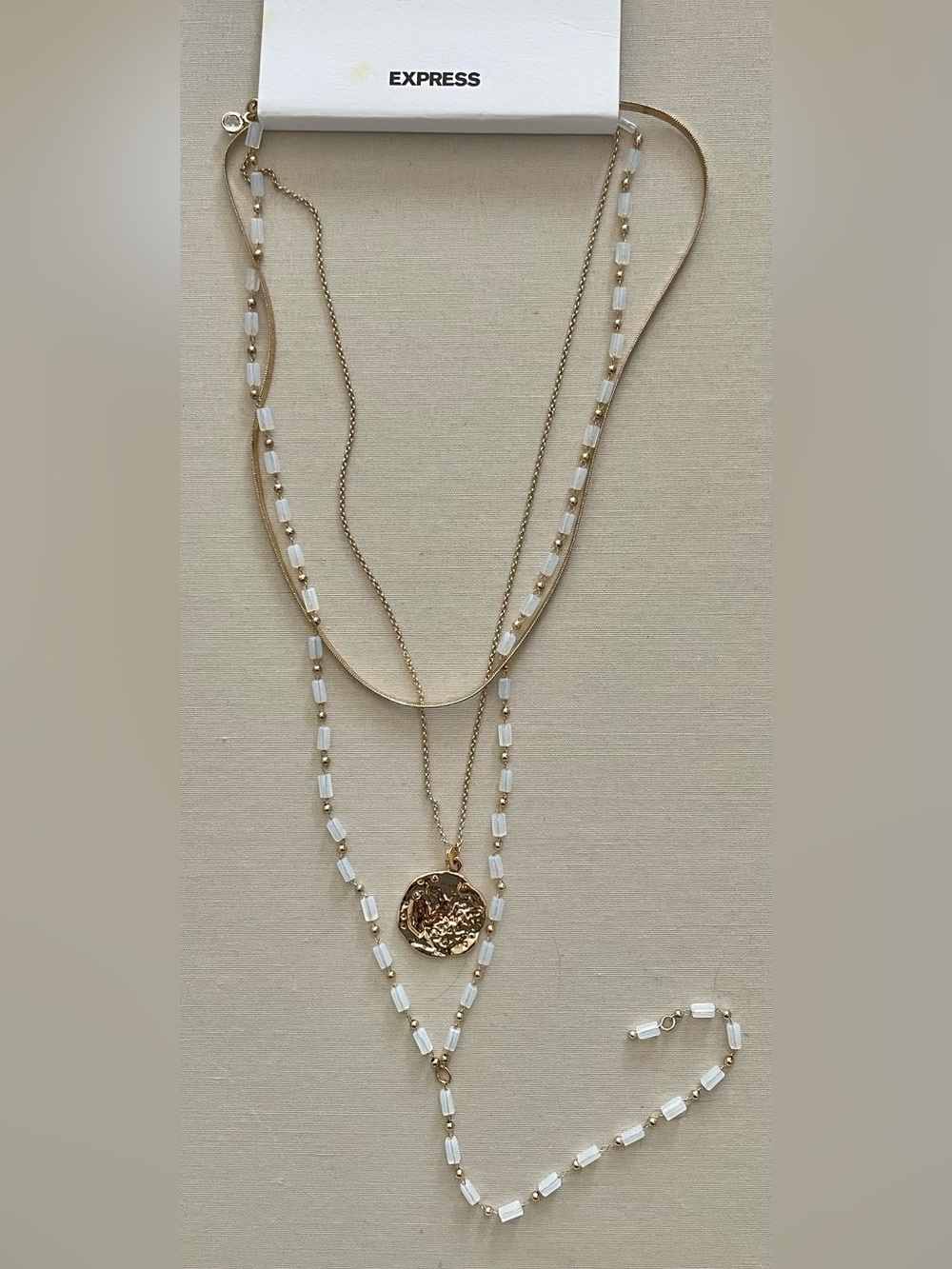 Express Layered Coin Pendant Necklace